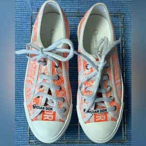 Neon Orange Dior Sneakers